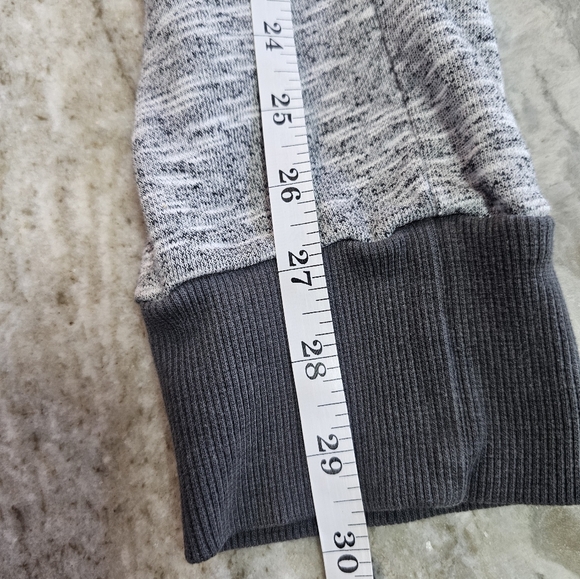 Adidas Women’s Jogger Sweatpants Small Gray Heather Neon Green Zip Pockets - Picture 10 of 12